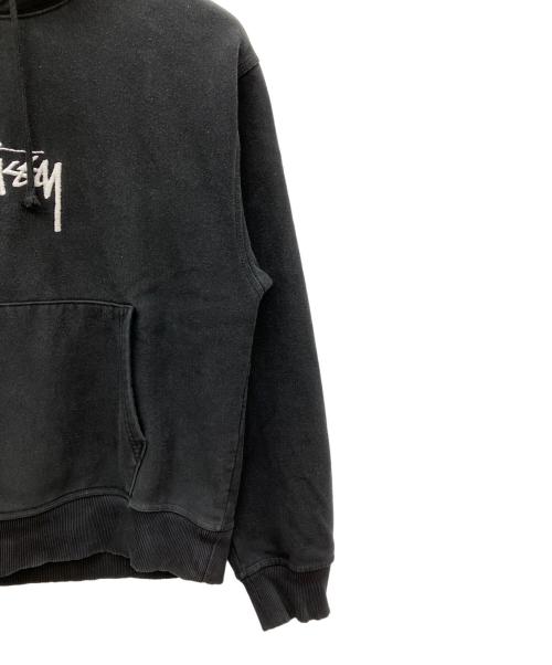 stussy（ステューシー）stussy (ステューシー) STOCK LOGO APPLIQUE HOODIE ブラック サイズ:Lの古着・服飾アイテム