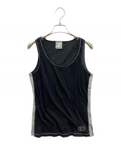 中古・古着通販】CHANEL (シャネル) リブタンクトップ ブラック サイズ