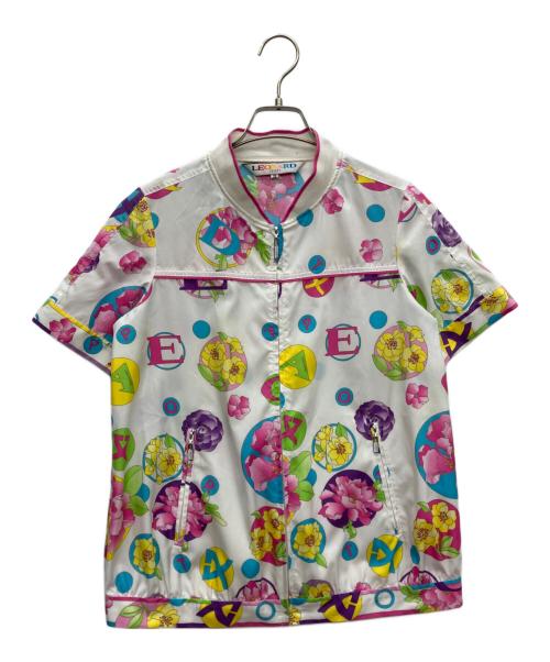 LEONARD SPORT（レオナール スポーツ）LEONARD SPORT (レオナール スポーツ) 半袖ジャケット ホワイト×ピンク サイズ:38の古着・服飾アイテム