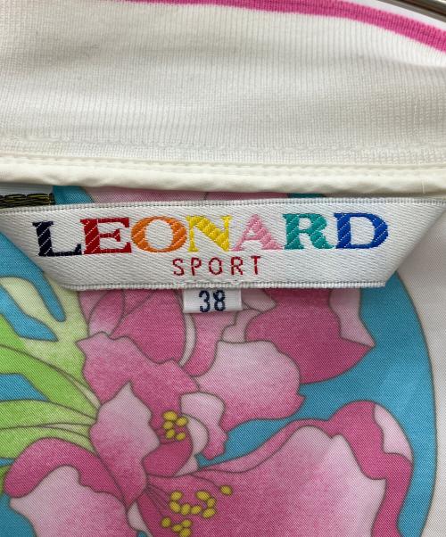 LEONARD SPORT（レオナール スポーツ）LEONARD SPORT (レオナール スポーツ) 半袖ジャケット ホワイト×ピンク サイズ:38の古着・服飾アイテム