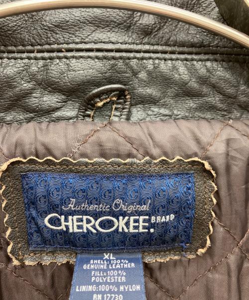 CHEROKEE（チェロキー）CHEROKEE (チェロキー) レザージャケット ブラック サイズ:XLの古着・服飾アイテム
