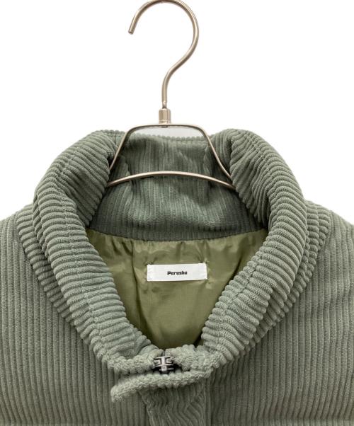 PERUSHU（ペルーシュ）Perushu (ペルーシュ) 中綿ベスト グリーン サイズ:SIZE Lの古着・服飾アイテム