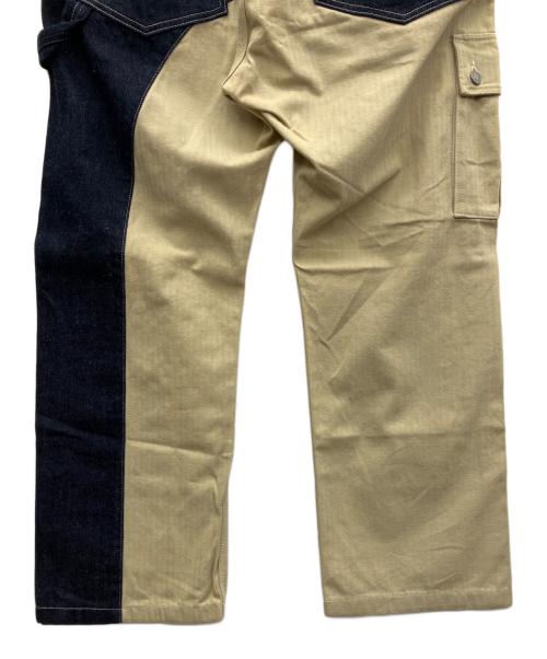 児島ジーンズ（コジマジーンズ）児島ジーンズ (コジマジーンズ) コンボパンツ インディゴ×ベージュ サイズ:38インチの古着・服飾アイテム