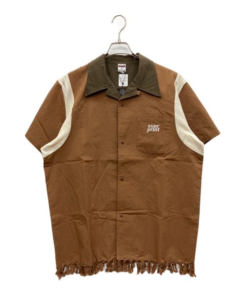 overprint（オーバープリント）overprint (オーバープリント) 半袖シャツ ブラウン サイズ:M 未使用品の古着・服飾アイテム