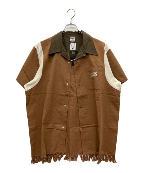overprint（オーバープリント）overprint (オーバープリント) 半袖シャツ ブラウン サイズ:M 未使用品の古着・服飾アイテム