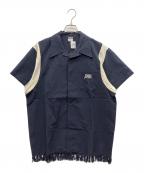 overprintオーバープリント）の古着「半袖シャツ」｜ネイビー