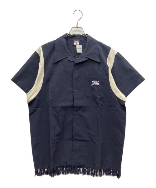 overprint（オーバープリント）overprint (オーバープリント) 半袖シャツ ネイビー サイズ:M 未使用品の古着・服飾アイテム