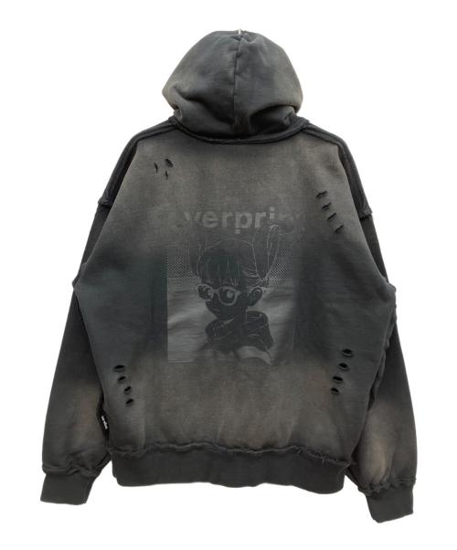 overprint（オーバープリント）overprint (オーバープリント) プルオーバーパーカー ブラック サイズ:XL 未使用品の古着・服飾アイテム