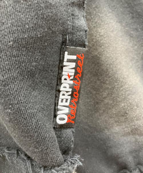 overprint（オーバープリント）overprint (オーバープリント) プルオーバーパーカー ブラック サイズ:XL 未使用品の古着・服飾アイテム