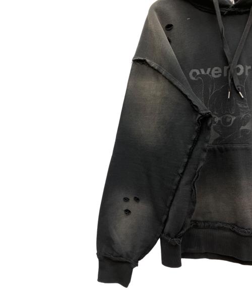 overprint（オーバープリント）overprint (オーバープリント) プルオーバーパーカー ブラック サイズ:XL 未使用品の古着・服飾アイテム