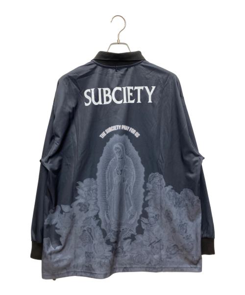 SUBCIETY（サブサエティ）SUBCIETY (サブサエティ) 長袖ポロシャツ ブラック サイズ:XL 未使用品の古着・服飾アイテム