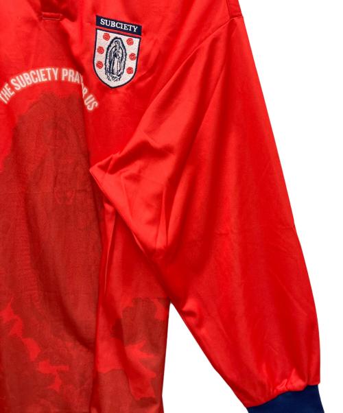 SUBCIETY（サブサエティ）SUBCIETY (サブサエティ) 長袖ポロシャツ レッド サイズ:XL 未使用品の古着・服飾アイテム