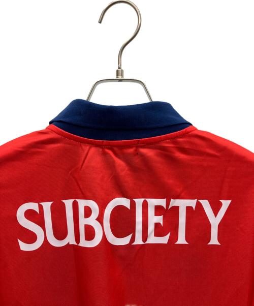 SUBCIETY（サブサエティ）SUBCIETY (サブサエティ) 長袖ポロシャツ レッド サイズ:XL 未使用品の古着・服飾アイテム