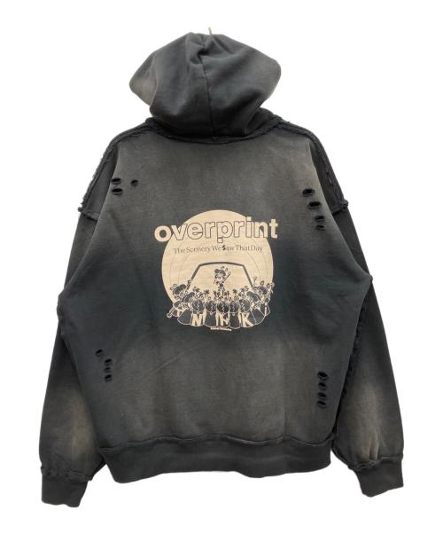 overprint（オーバープリント）overprint (オーバープリント) プルオーバーパーカー ブラック サイズ:XXL 未使用品の古着・服飾アイテム