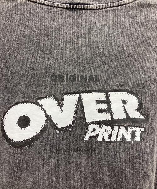 overprint（オーバープリント）overprint (オーバープリント) ロングスリーブTシャツ グレー サイズ:XL 未使用品の古着・服飾アイテム