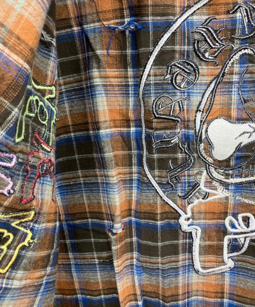 GALFY（ガルフィー）GALFY (ガルフィー) 半袖シャツ ブラウン×ベージュ サイズ:XL 未使用品の古着・服飾アイテム