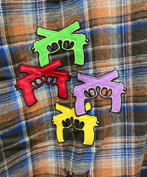 GALFY（ガルフィー）GALFY (ガルフィー) 半袖シャツ ブラウン×ベージュ サイズ:XL 未使用品の古着・服飾アイテム