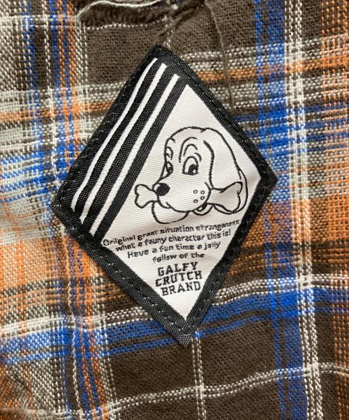 GALFY（ガルフィー）GALFY (ガルフィー) 半袖シャツ ブラウン×ベージュ サイズ:XL 未使用品の古着・服飾アイテム