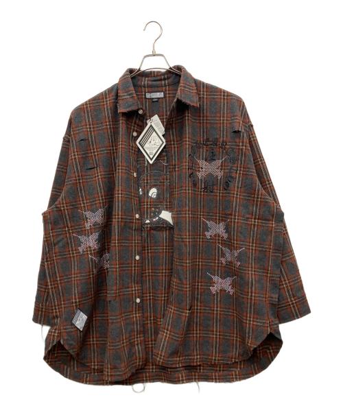 GALFY（ガルフィー）GALFY (ガルフィー) シャツジャケット ブラウン サイズ:XL 未使用品の古着・服飾アイテム