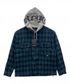 SUBCIETYサブサエティ）の古着「フーデットシャツ」｜グリーン