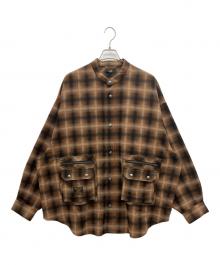 glamb（グラム）の古着「ステンカラーシャツ」｜ブラウン