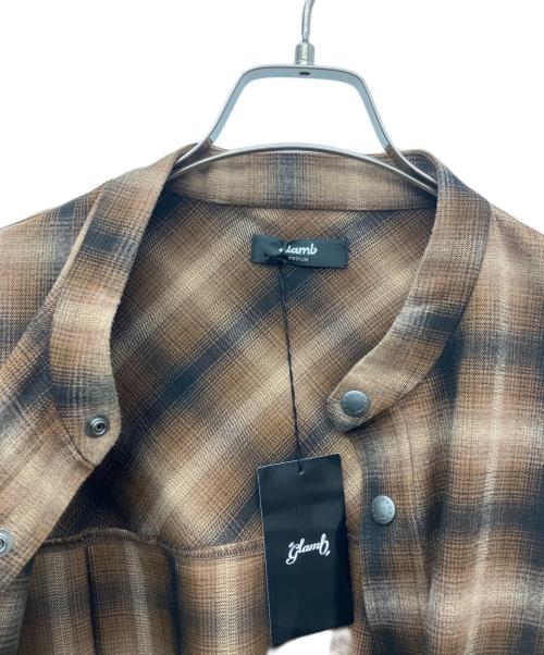 glamb（グラム）glamb (グラム) ステンカラーシャツ ブラウン サイズ:SIZE Free 未使用品の古着・服飾アイテム