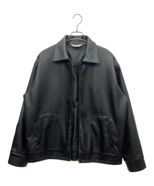 BACKERS（バッカーズ）BACKERS (バッカーズ) フェイクレザージャケット ブラック サイズ:Ｌの古着・服飾アイテム