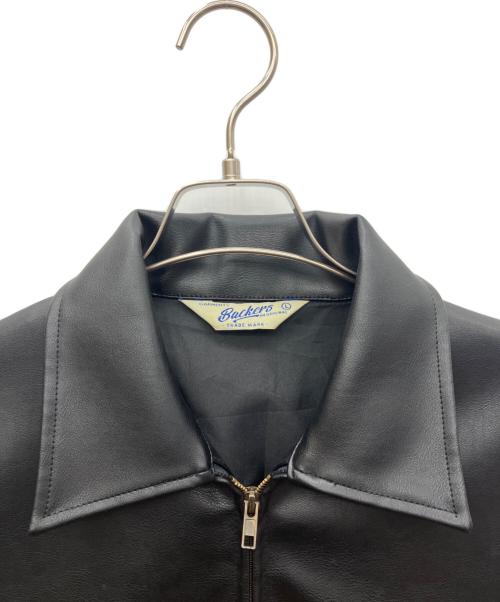 BACKERS（バッカーズ）BACKERS (バッカーズ) フェイクレザージャケット ブラック サイズ:Ｌの古着・服飾アイテム