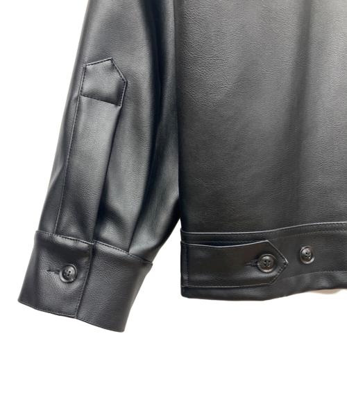 BACKERS（バッカーズ）BACKERS (バッカーズ) フェイクレザージャケット ブラック サイズ:Ｌの古着・服飾アイテム