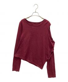 MM6 Maison Margiela（エムエムシックスメゾンマルジェラ）の古着「長袖カットソー」｜ボルドー