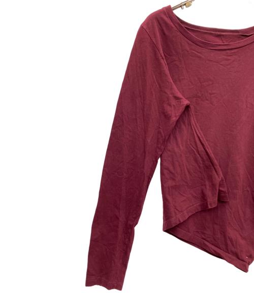 MM6 Maison Margiela（エムエムシックスメゾンマルジェラ）MM6 Maison Margiela (エムエムシックスメゾンマルジェラ) 長袖カットソー ボルドー サイズ:Mの古着・服飾アイテム