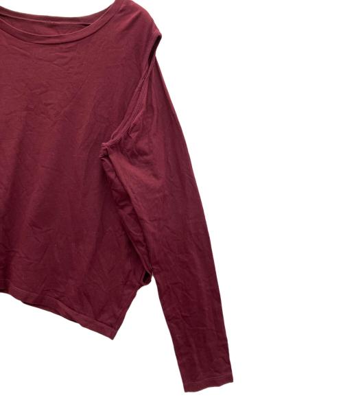 MM6 Maison Margiela（エムエムシックスメゾンマルジェラ）MM6 Maison Margiela (エムエムシックスメゾンマルジェラ) 長袖カットソー ボルドー サイズ:Mの古着・服飾アイテム