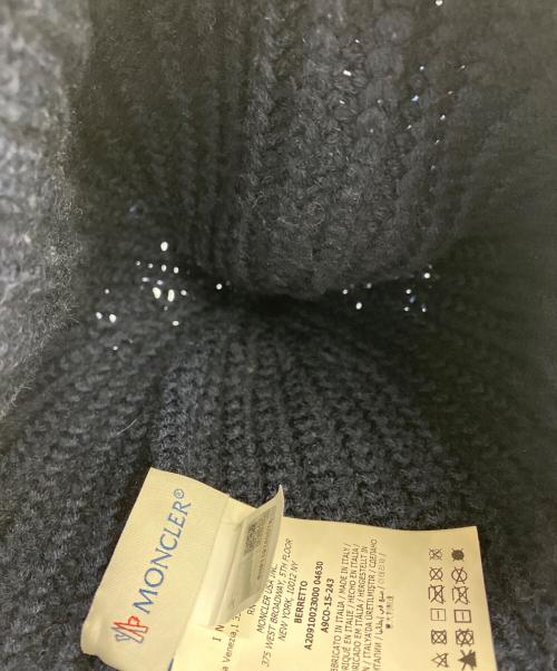 MONCLER（モンクレール）MONCLER (モンクレール) ニット帽 ネイビーの古着・服飾アイテム