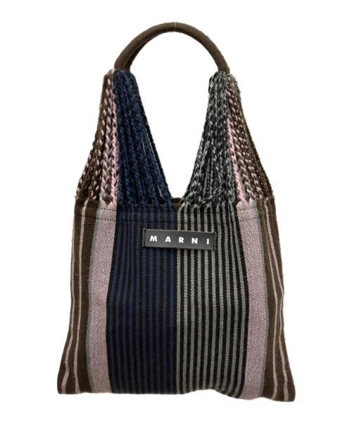 MARNI（マルニ）MARNI (マルニ) ハンモックバッグ ブラウン×ピンクの古着・服飾アイテム