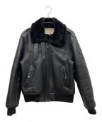 AVIREXアヴィレックス）の古着「TYPE B-3 ムートンボンバージャケット」｜ブラック