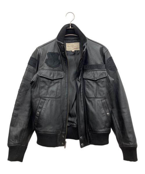 AVIREX（アヴィレックス）AVIREX (アヴィレックス) レザージャケット ブラック サイズ:Mの古着・服飾アイテム
