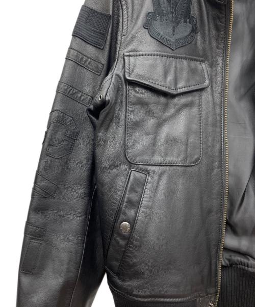 AVIREX（アヴィレックス）AVIREX (アヴィレックス) レザージャケット ブラック サイズ:Mの古着・服飾アイテム