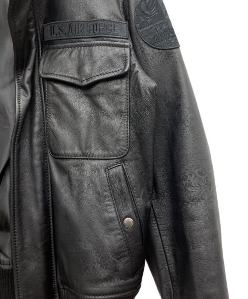 AVIREX（アヴィレックス）AVIREX (アヴィレックス) レザージャケット ブラック サイズ:Mの古着・服飾アイテム