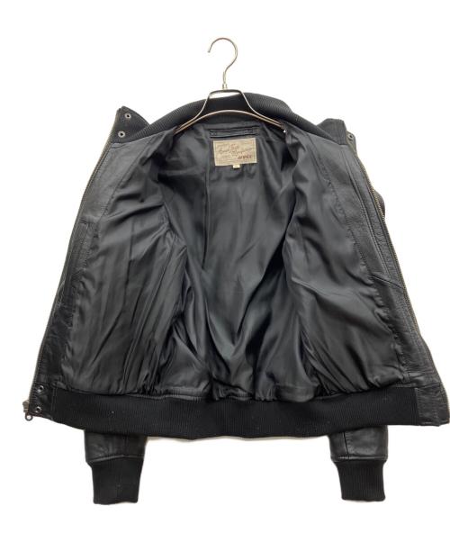AVIREX（アヴィレックス）AVIREX (アヴィレックス) レザージャケット ブラック サイズ:Mの古着・服飾アイテム