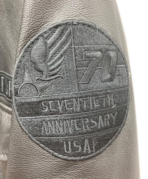 AVIREX（アヴィレックス）AVIREX (アヴィレックス) レザージャケット ブラック サイズ:Mの古着・服飾アイテム