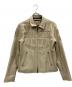 AVIREX（アヴィレックス）の古着「PATCHED TRUCKER JACKET」｜ベージュ