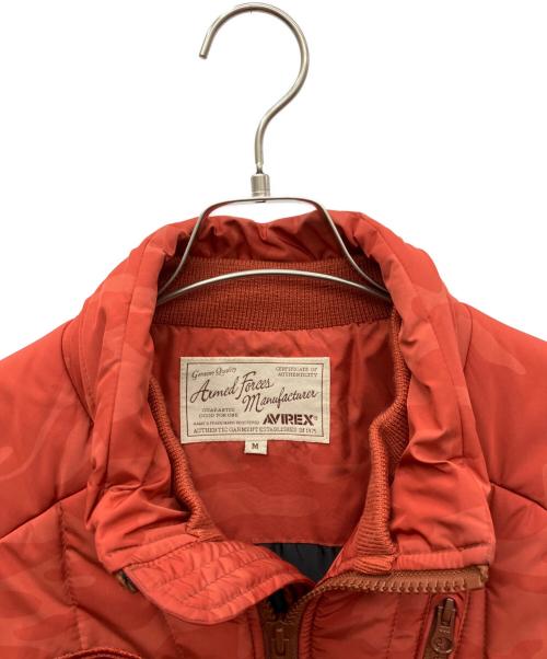 AVIREX（アヴィレックス）AVIREX (アヴィレックス) 中綿ジャケット レッド サイズ:SIZE Mの古着・服飾アイテム