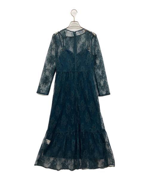 Kaene（カエン）Kaene (カエン) 長袖ワンピース ブルー サイズ:Fの古着・服飾アイテム