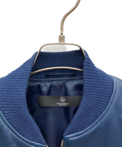 BEAUTY&YOUTH（ビューティーアンドユース）BEAUTY&YOUTH (ビューティーアンドユース) カウ/パネル リブブルゾン ネイビー サイズ:Sの古着・服飾アイテム