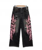 Jaded Londonジェイデッドロンドン）の古着「Pink Blade XL Colossus Jeans」｜ブラック