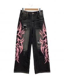 Jaded London（ジェイデッドロンドン）の古着「Pink Blade XL Colossus Jeans」｜ブラック