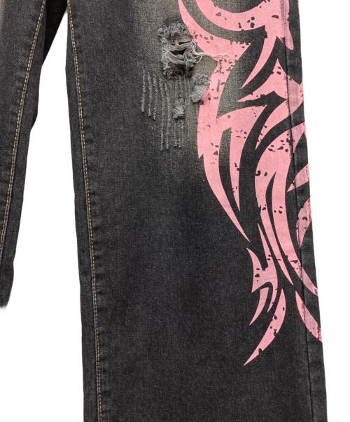 Jaded London（ジェイデッドロンドン）Jaded London (ジェイデッドロンドン) Pink Blade XL Colossus Jeans ブラック サイズ:Lの古着・服飾アイテム