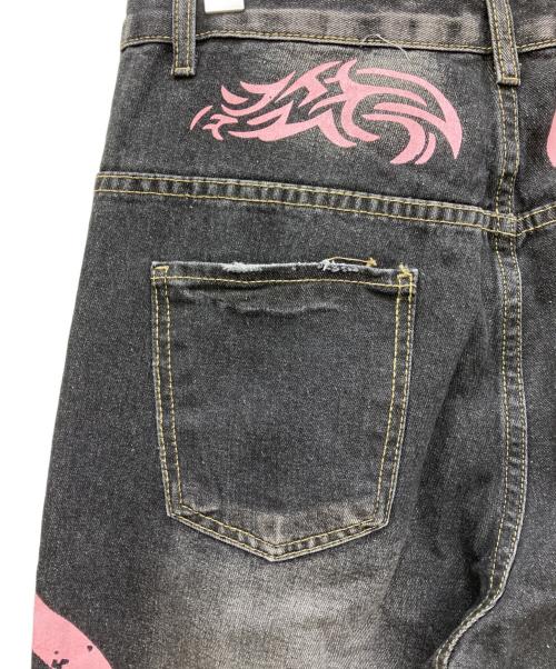 Jaded London（ジェイデッドロンドン）Jaded London (ジェイデッドロンドン) Pink Blade XL Colossus Jeans ブラック サイズ:Lの古着・服飾アイテム