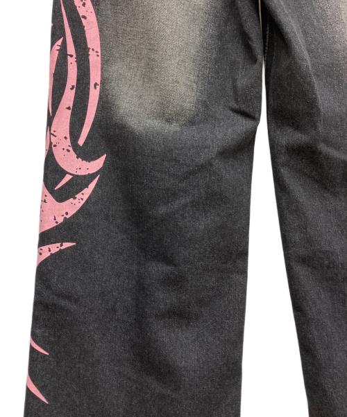 Jaded London（ジェイデッドロンドン）Jaded London (ジェイデッドロンドン) Pink Blade XL Colossus Jeans ブラック サイズ:Lの古着・服飾アイテム