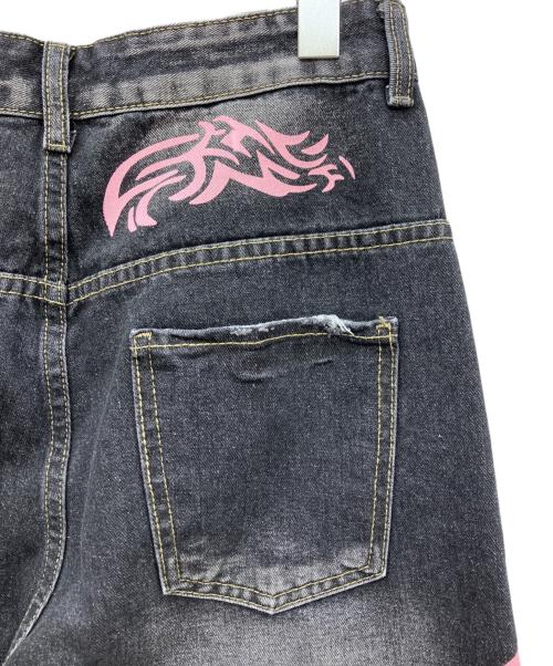 Jaded London（ジェイデッドロンドン）Jaded London (ジェイデッドロンドン) Pink Blade XL Colossus Jeans ブラック サイズ:Lの古着・服飾アイテム